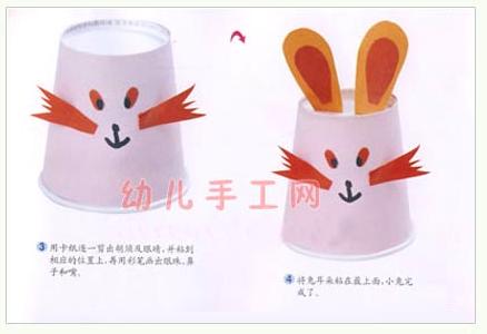 幼儿纸杯手工制作：纸杯兔子.jpg